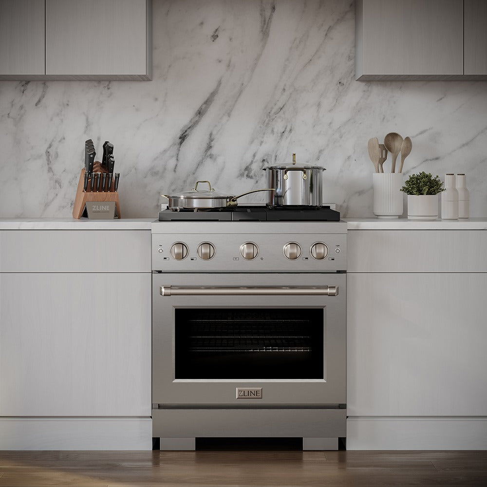ZLINE 30-inch SGR gas range in a modern-style kitchen
