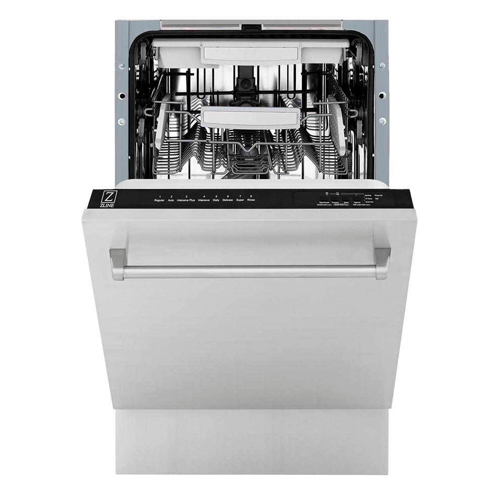 ZLINE 18-inch Tallac Dishwasher with stainless steel panel