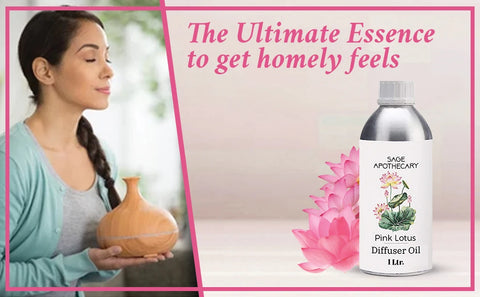 Get homely feels with pink lotus diffuser oil