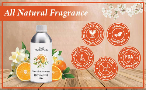 All natural fragrance of Jasmine orange oil