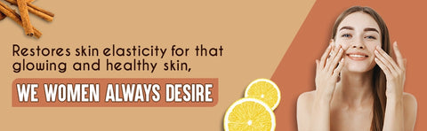 Lemon cinnamon massage oil restores skin elasticity