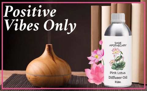 Positive vibes with pink lotus diffuser oil