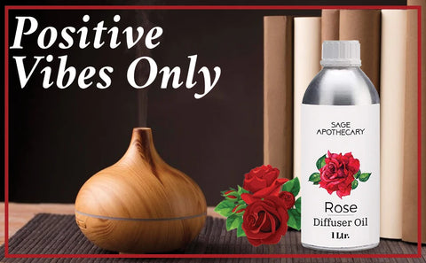 Positive Vibes only with rose diffuser oil