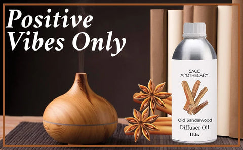 Positive vibes with old sandalwood diffuser oil