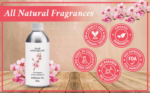 All natural fragrance himalayan cherry blossom diffuser oil