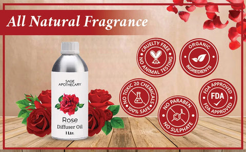All natural fragrance of rose diffuser oil