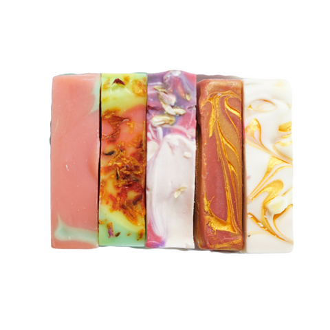 Colourful and naturally beautiful shea butter soaps are baby skin safe