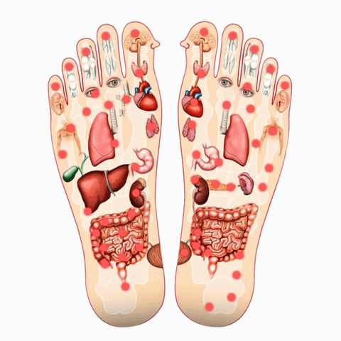 foot acupressure points map