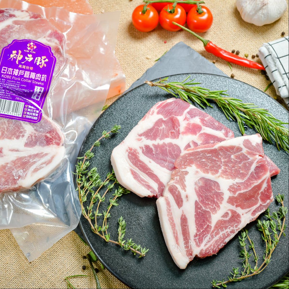 日本神戶豚梅肉扒 2塊 梅肉 q 韓燒 Meat Chef