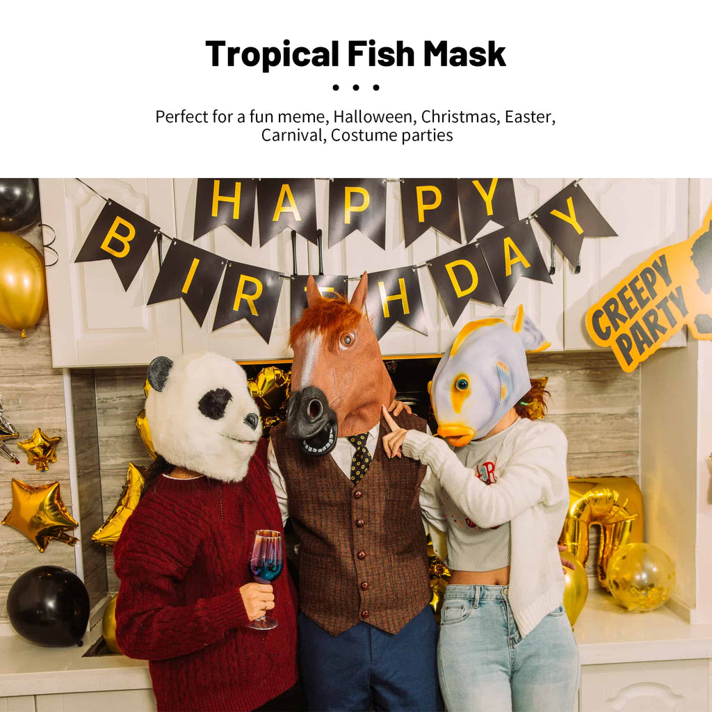 Products
CreepyParty Halloween Costume Tropical Fish Masks