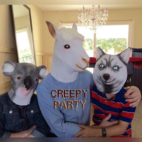 CreepyParty Halloween Costume Party Alpaca Mask