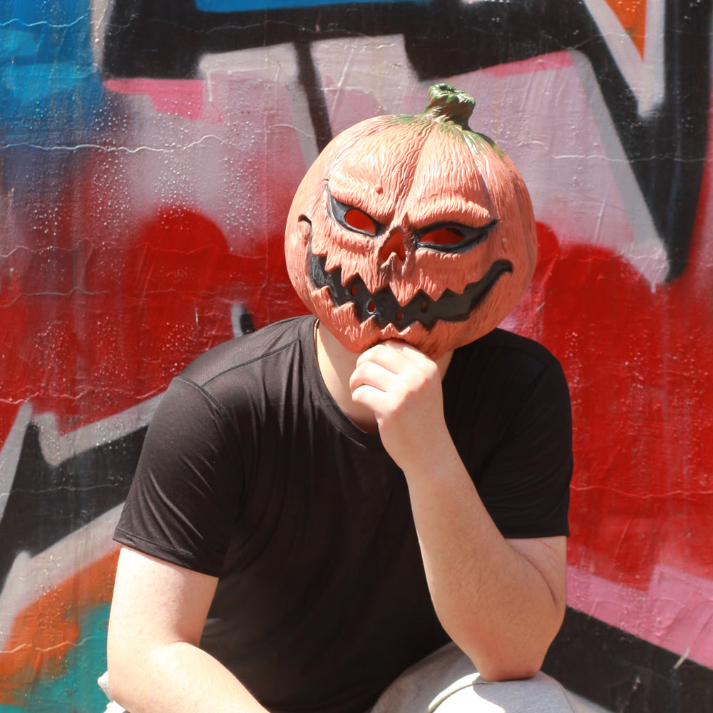 CreepyParty Halloween Costume Pumpkin Mask