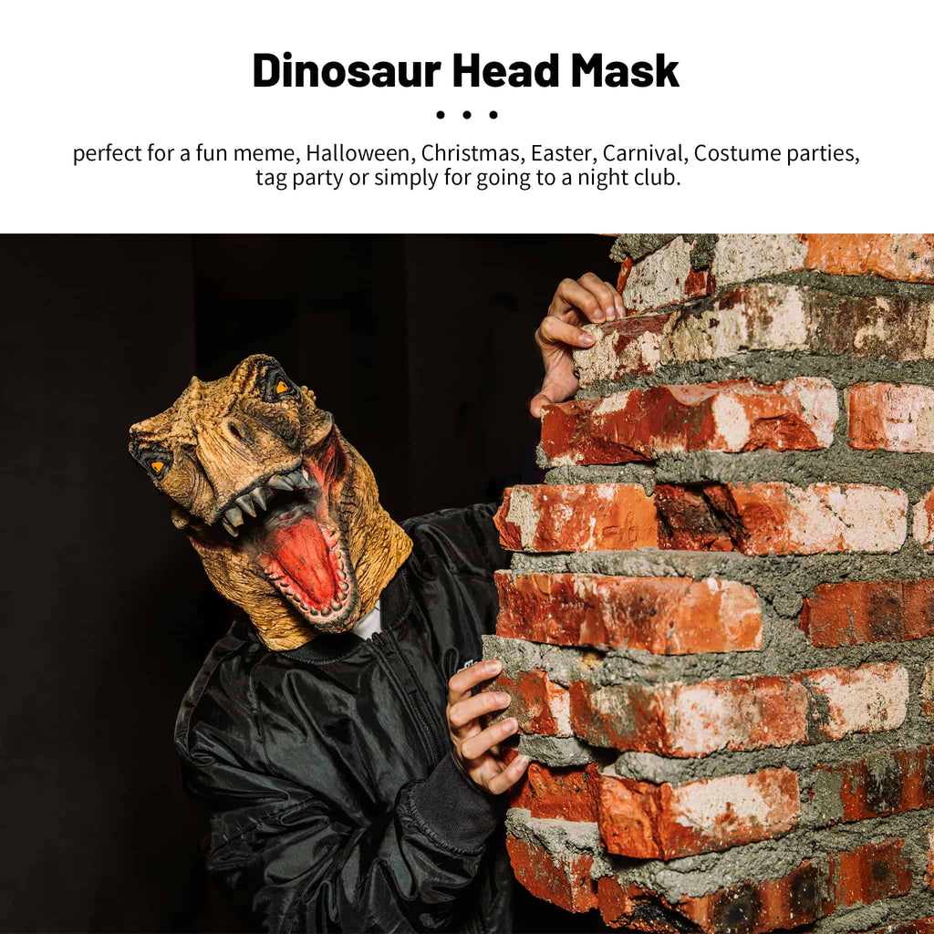 CreepyParty Halloween Costume Jurassic Dinosaur Mask