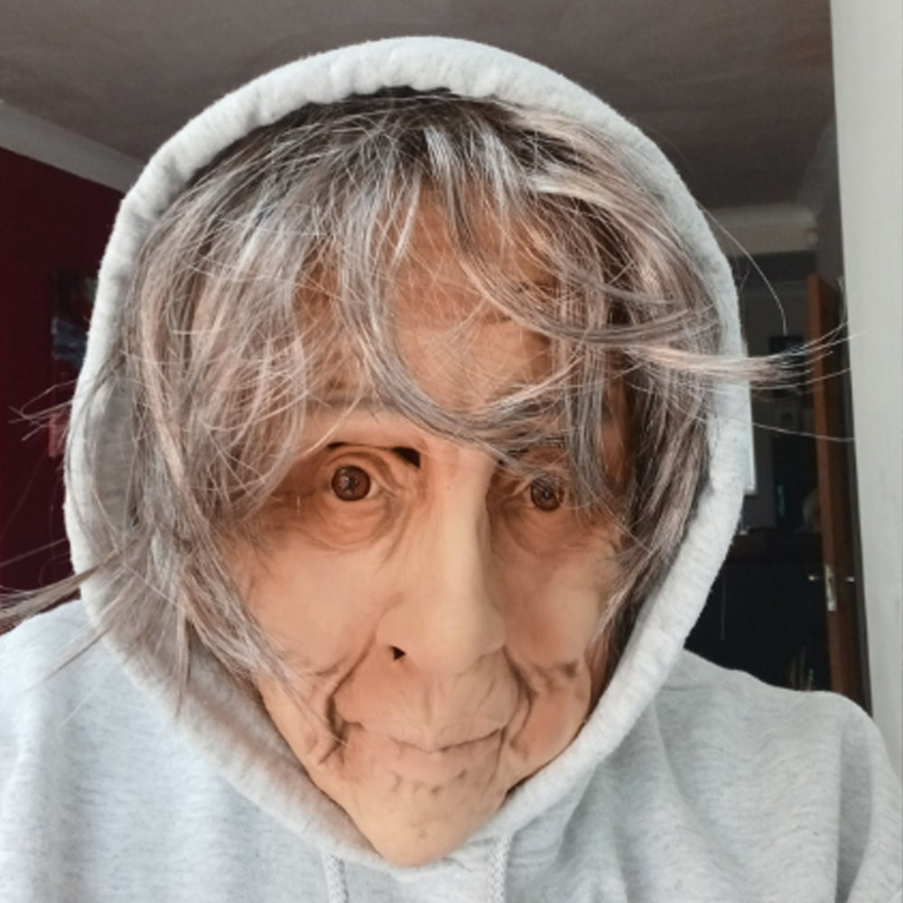 CreepyParty Halloween Old Lady Mask