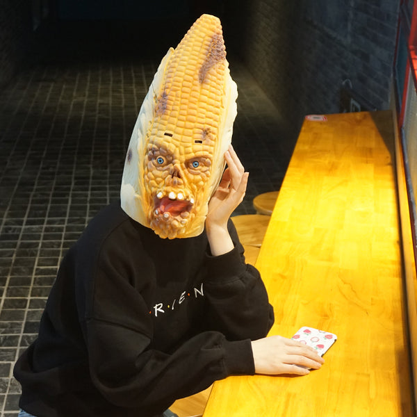 CreepyParty Vegetables Corn Head Mask for Halloween