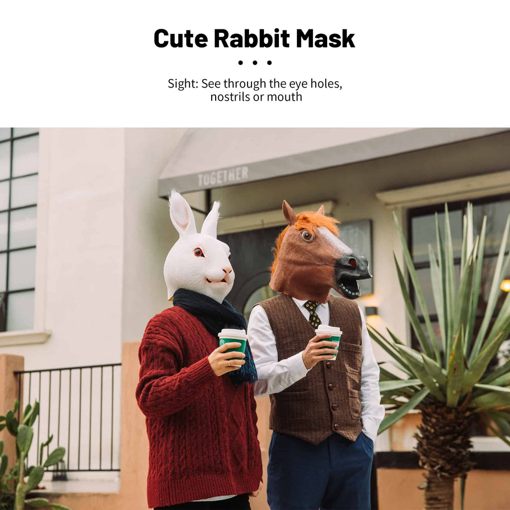 CreepyParty Halloween Costume Party Rabbit Mask