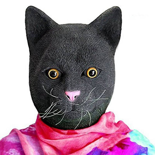 CreepyParty Halloween Costume White Cat Mask — Creepyparty