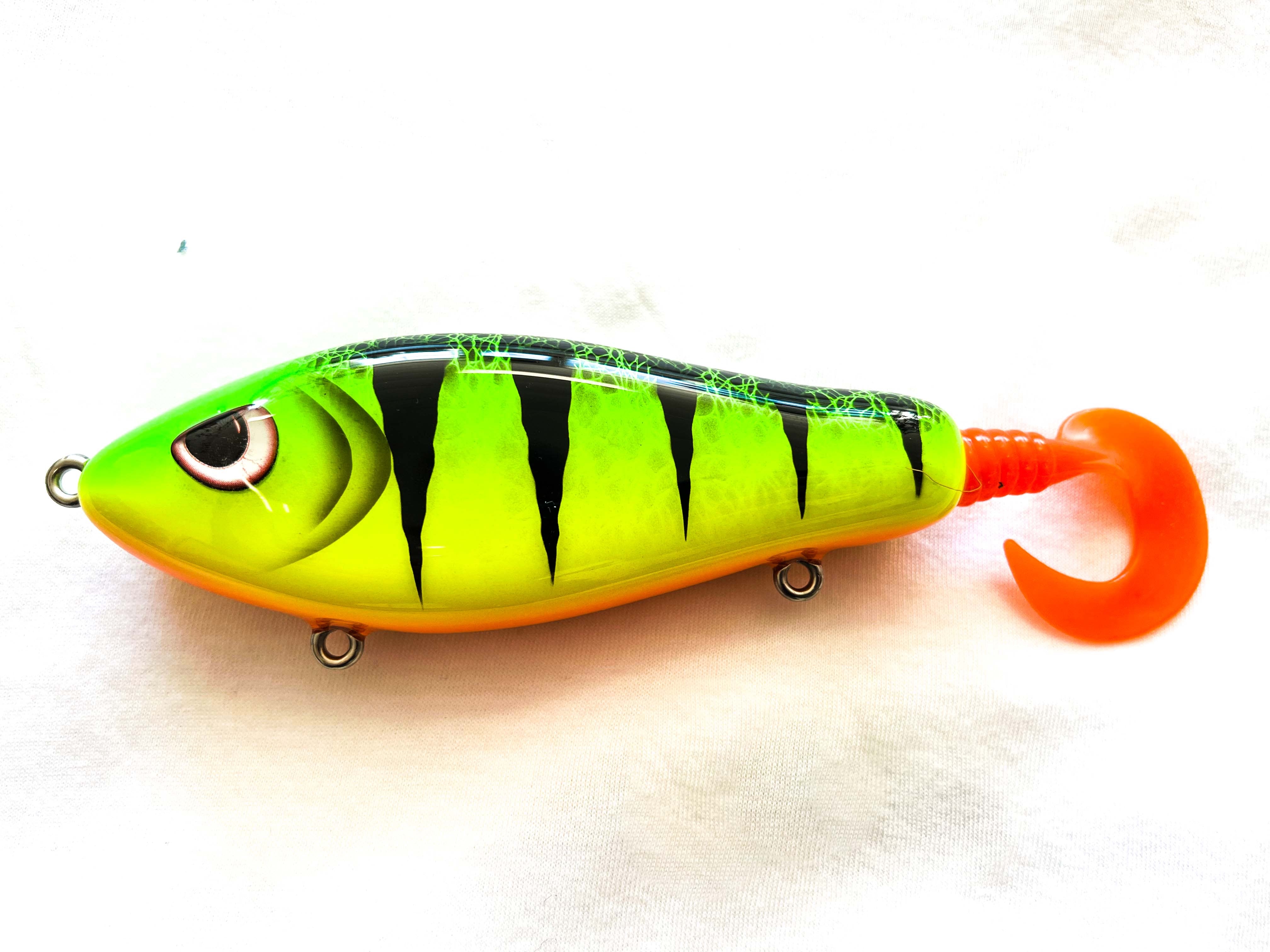 Lynch’ Em Lures - Custom 5.5” Glide Bait ( FireTiger )