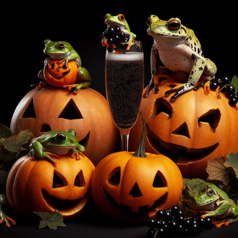 Grab a pack of Cycling Frog Black Currant THC Seltzer this Halloween