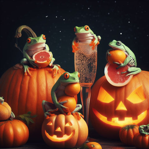 Grab a pack of Cycling Frog Ruby Grapefruit THC Seltzer this Halloween