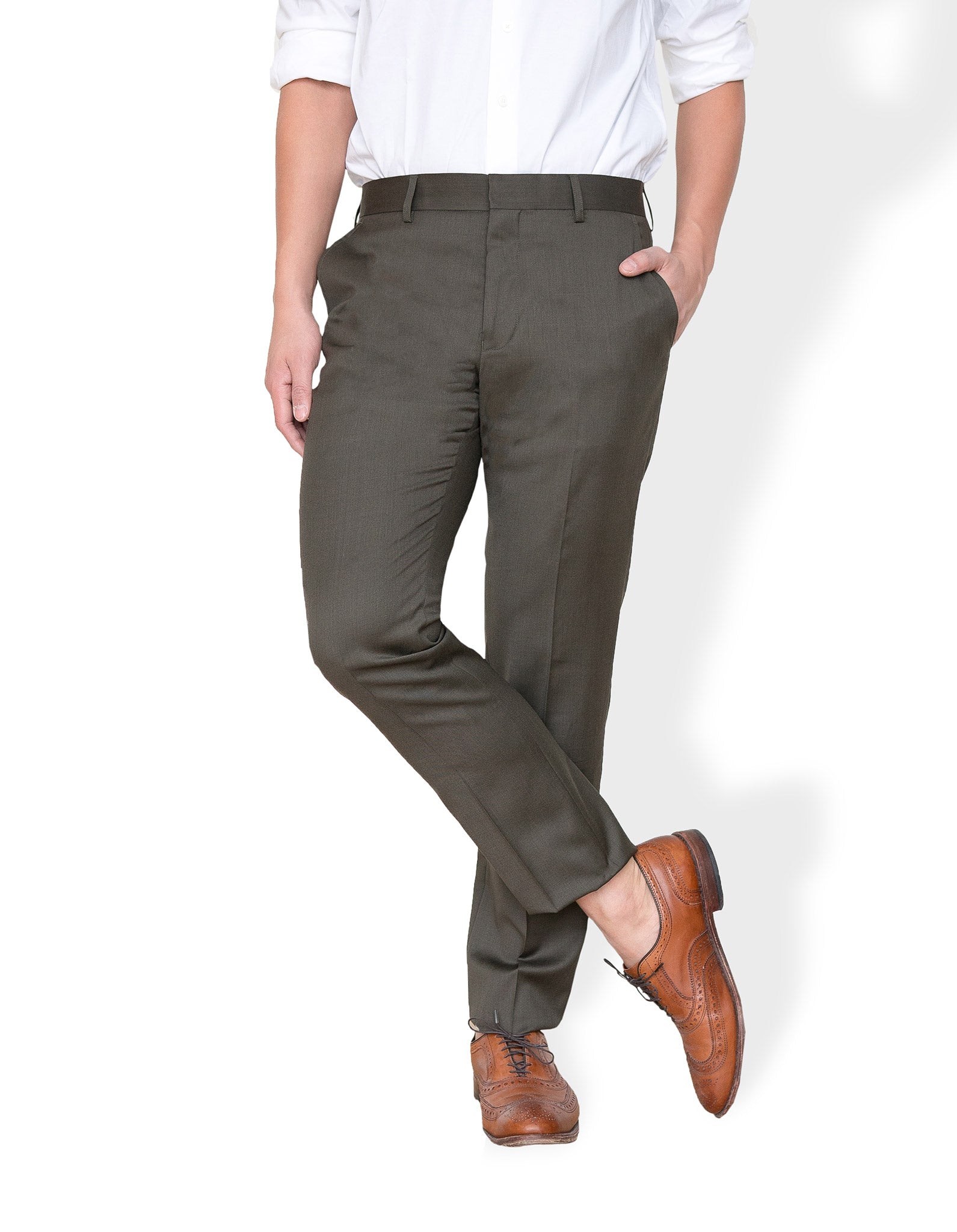 olive dress pants