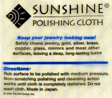 Sunshine Polishing Cloth Silver, Gold, Brass, Copper Etc 