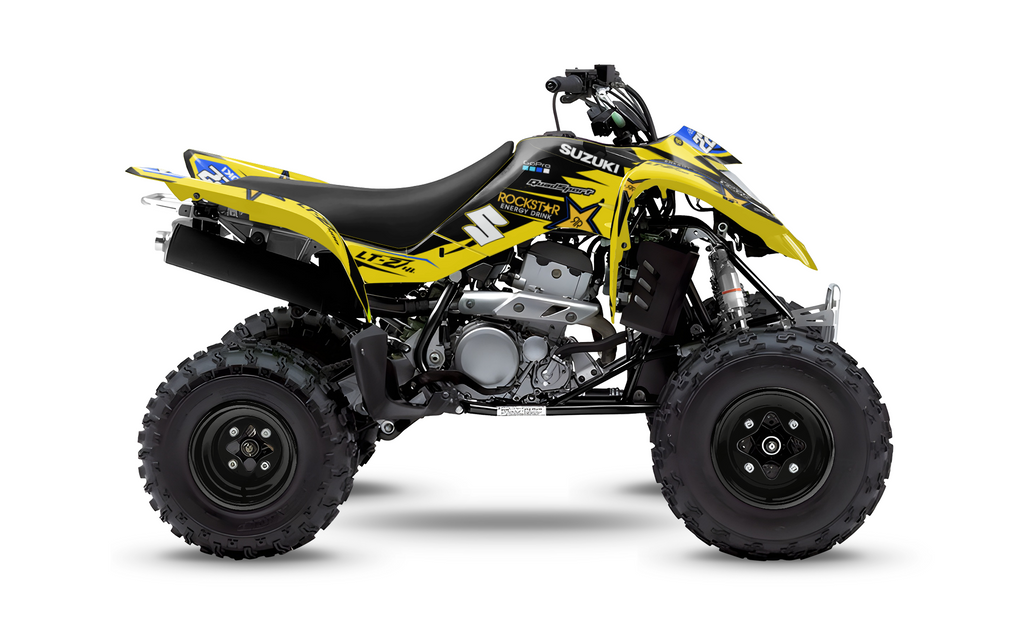 Suzuki 400 LTZ IE ATV Eraser Graphic Kit Blue Yellow