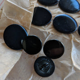 Black Blazer Button / Shiny / Vintage
