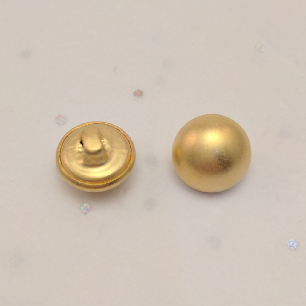 Gold / Smooth dome / Metal / Matte – Buttonmania