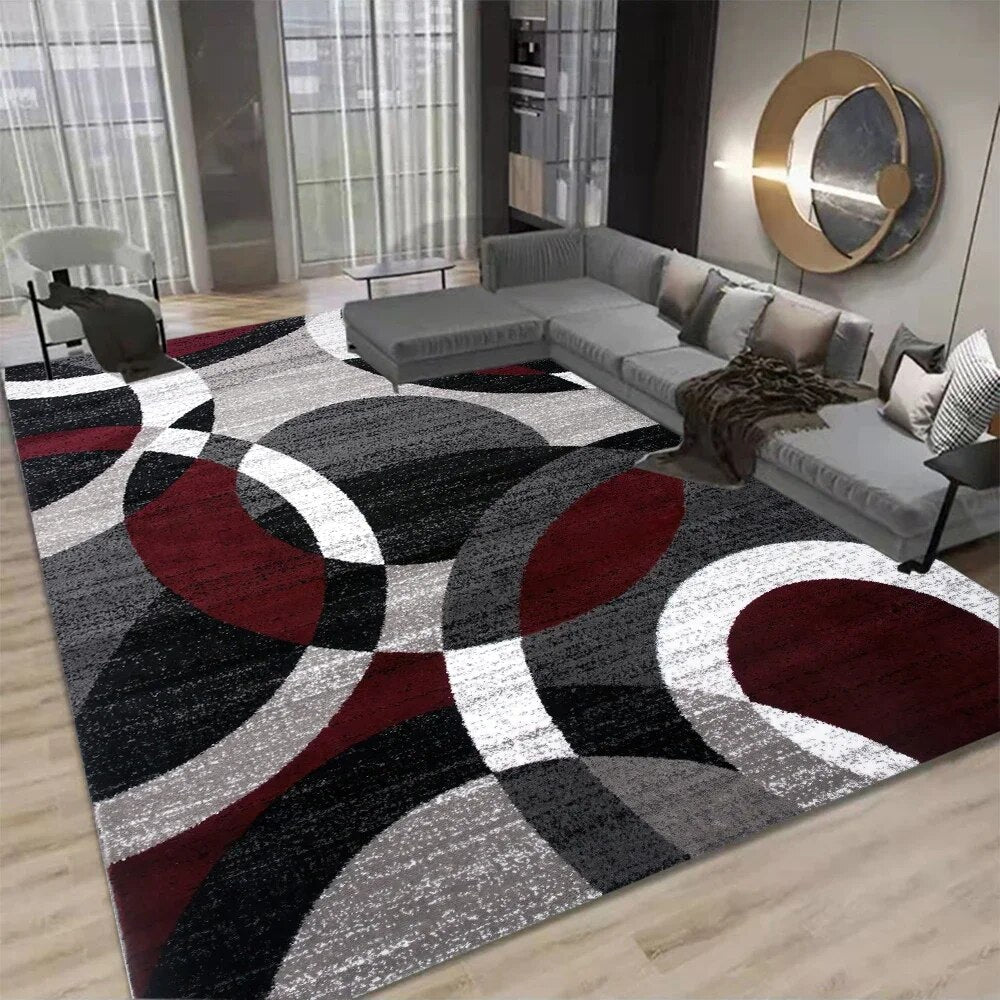 Carpet for Living Room Geometric Circle Pattern