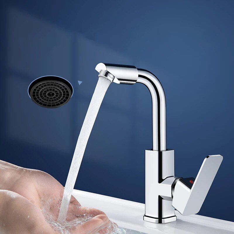 Hot and Cold Mixer Kitchen Faucet Deck