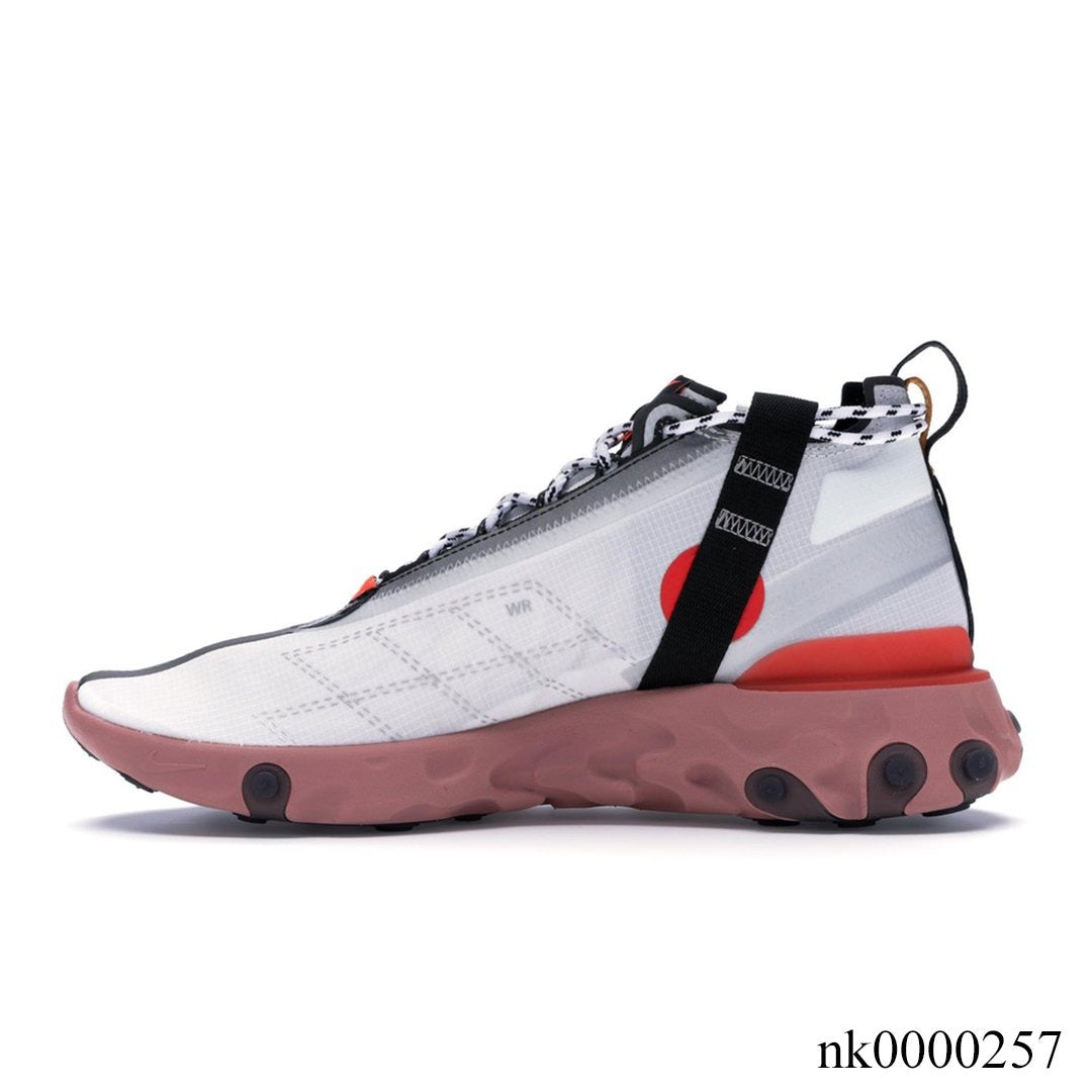 nike react runner mid wr ispa white light crimson