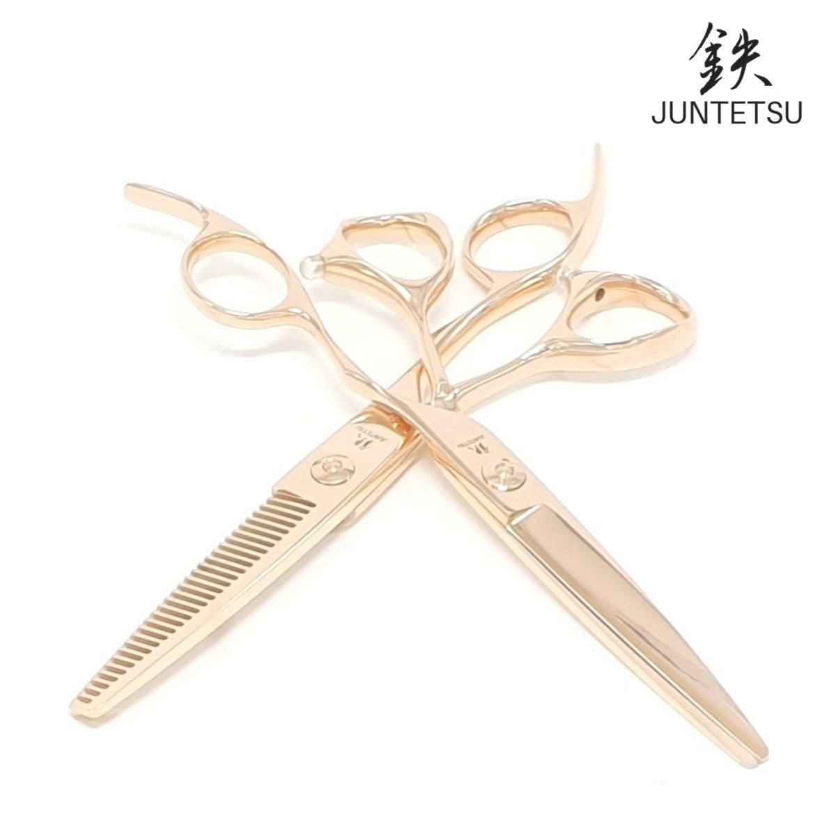 Juntetsu Rose Gold hairdressing scissor kit