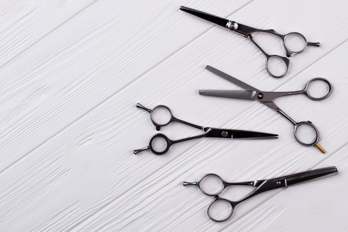 A picture of professional barber scissors