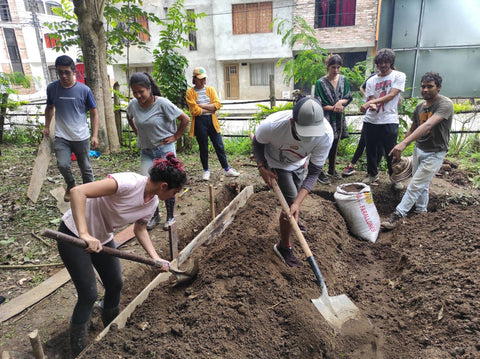 Angie working in one of the community gardens