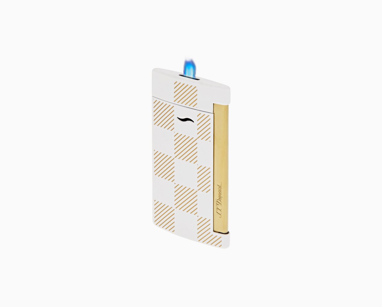 Slim 7 Damier white lighter - Luxury Lighter | S.T. Dupont