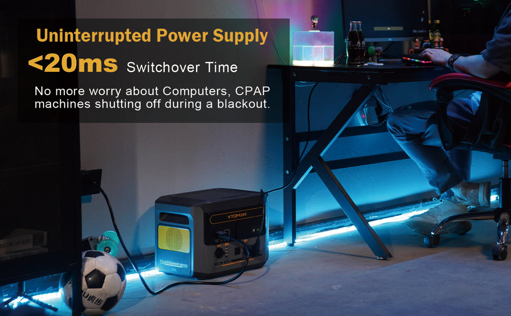 UPS function less than 20ms switchover time