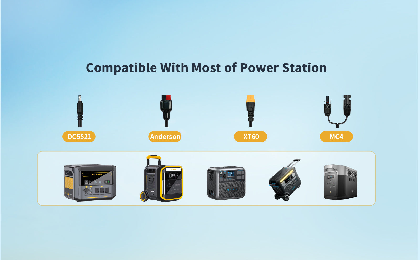 With working voltage of 48V, VTOMAN VS400 Pro solar panel is compatible with VTOMAN FlashSpeed 1500 power station