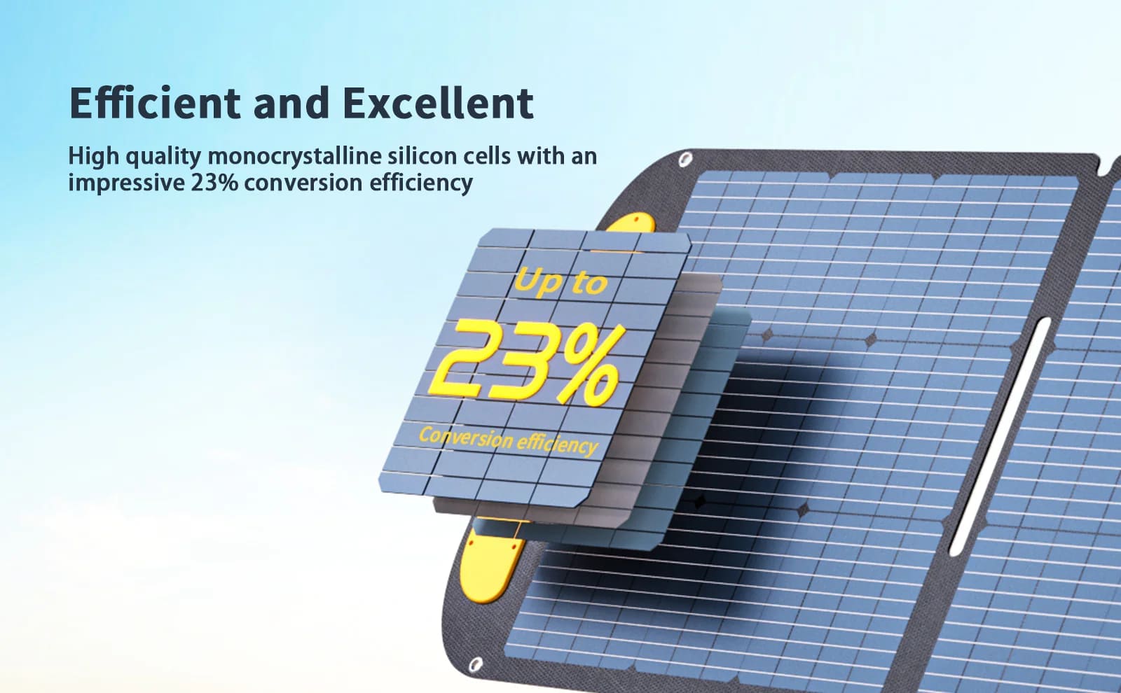 23% Efficiency Foldable Solar Panel