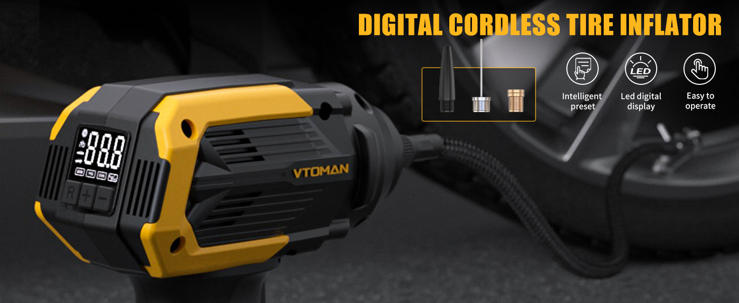 VTOMAN X6 Pro Tire Inflator Portable Air Compressor