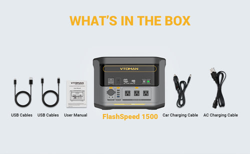 vtoman flashspeed 1500-what's in the box