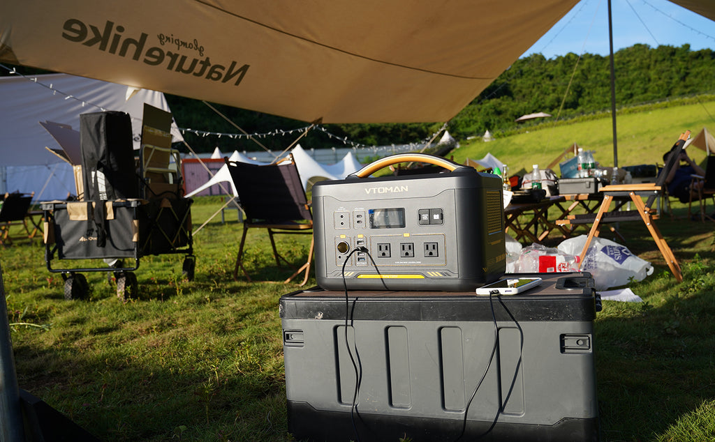 vtoman jump 1800 can power your electric devices when camping