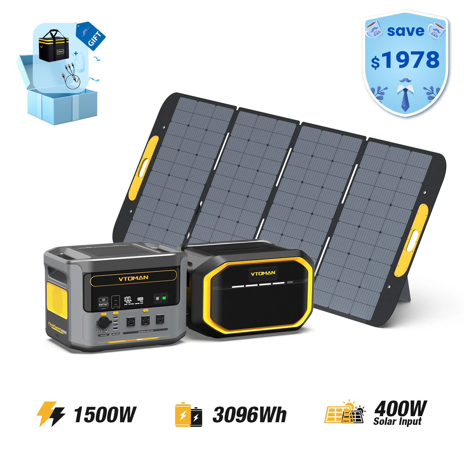 Image of Bundle FlashSpeed 1500W/3096Wh 400W Solar Panel