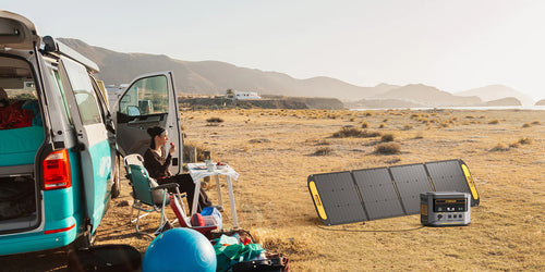 charge your RV essentials with the VTOMAN power station or power your devices outdoor