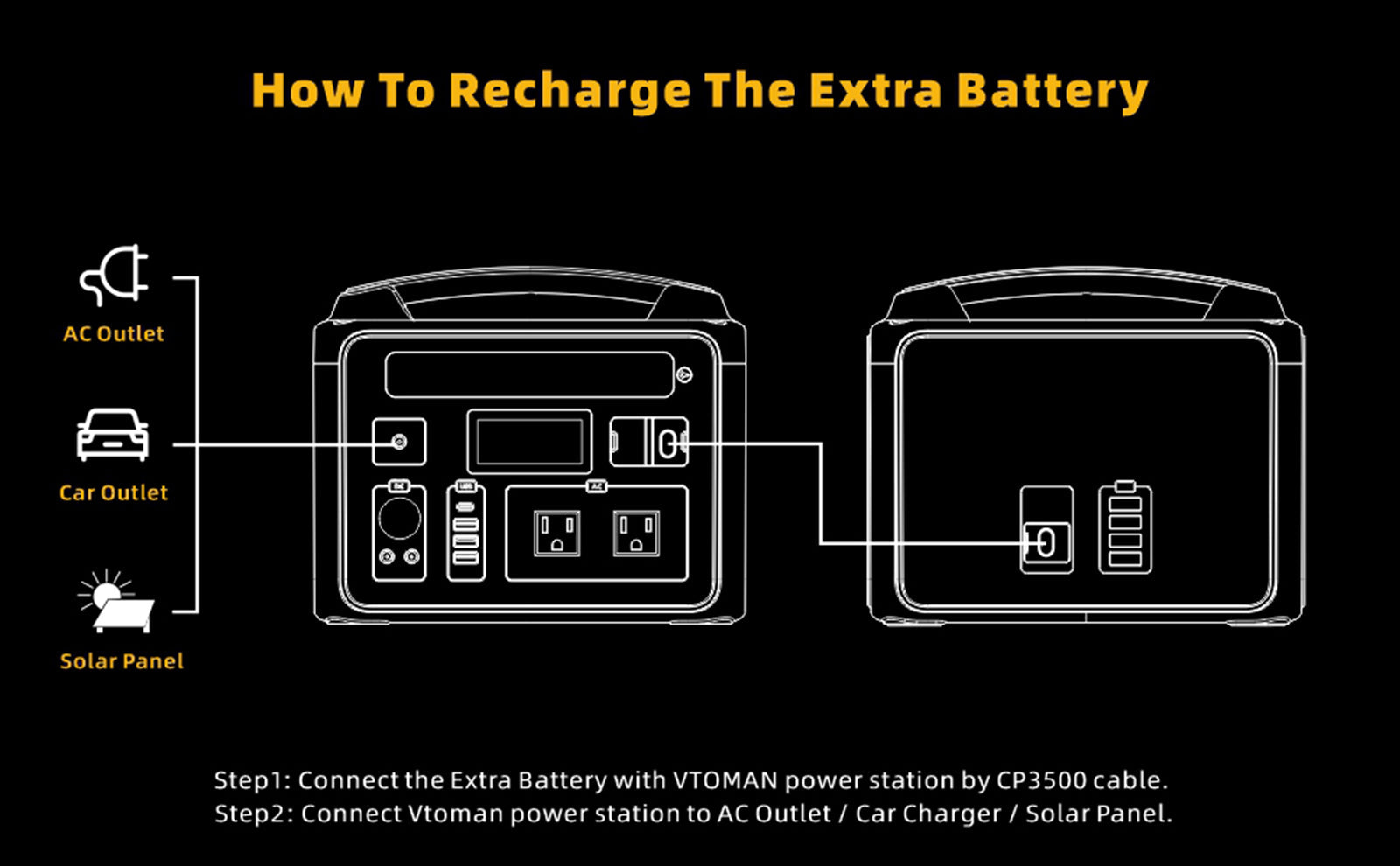 VTOMAN Jump 600X Extra Battery 640Wh