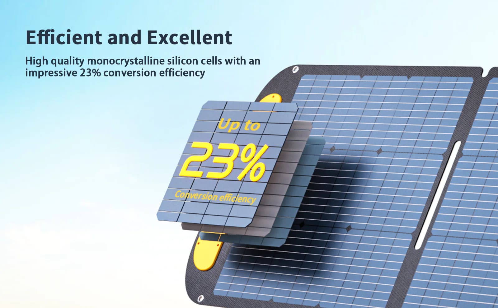 23% Efficiency Foldable Solar Panel