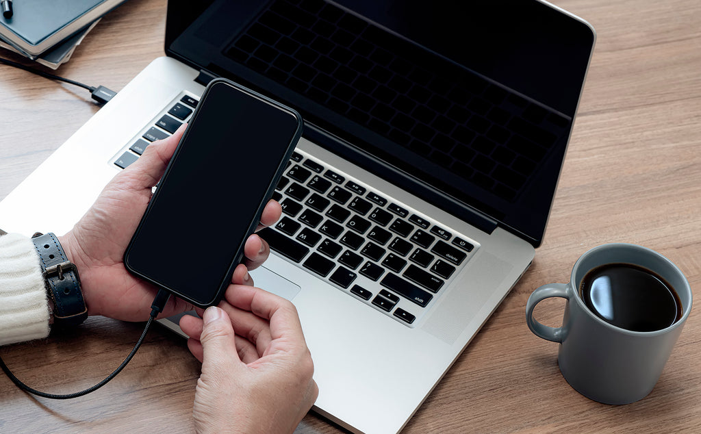 With the USB port, the laptop can charge your phone