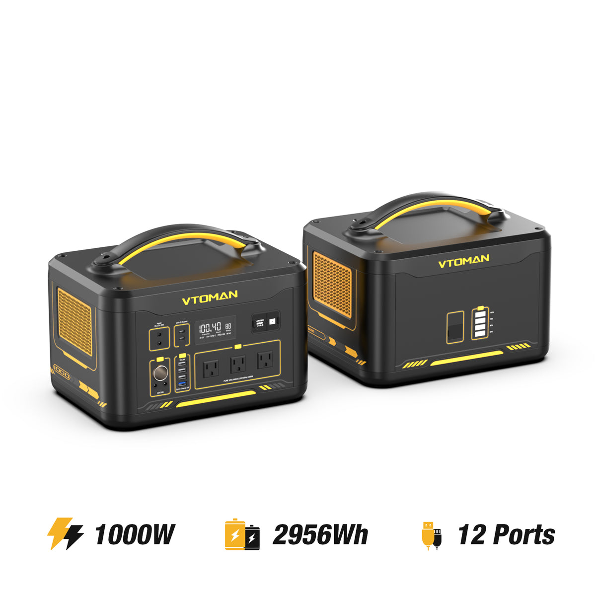 VTOMAN JUMP 1500X Portable Power Station + 1548wh Extra Battery