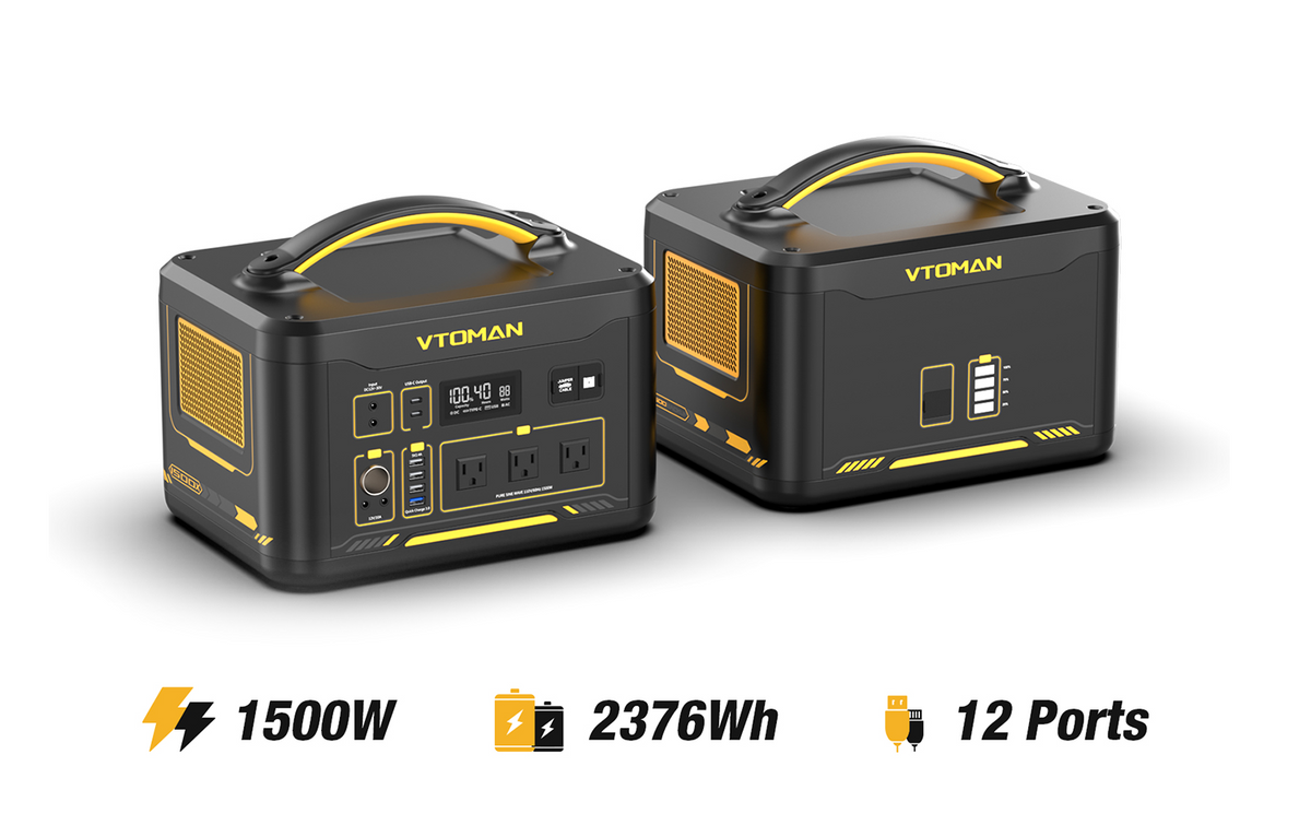 VTOMAN JUMP 1500X Portable Power Station + 1548Wh Extra Battery