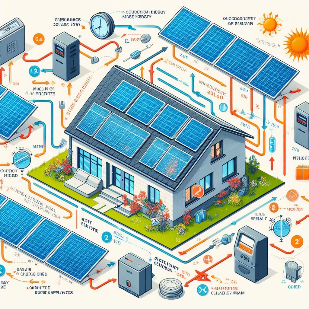 How does a grid-tied solar system work